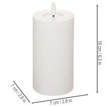 Product LED pillar candle, flickering, with timer, Ø7cm, 16cm