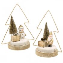 Product Table decoration Christmas LED fir For battery H21cm, set of 2