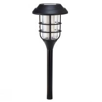 Product LED Torch Solar Garden Torch Black Warm White H42cm