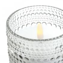 LED candle wax pillar candle LED lantern Ø8.5cm H10cm