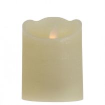 LED candle wax pillar candle warm white Ø7.5cm H10cm