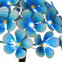 LED chrysanthemum, luminous decoration for the garden, metal decoration blue L55cm Ø15cm