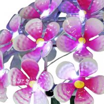 Solar flower, LED garden decoration, decorative chrysanthemum pink L55cm Ø15cm