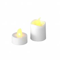 Product LED tealight candles warm white flame effect set of 16 assorted 32 batteries