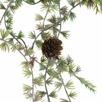 Larch garland green / iced with cones 180cm