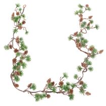 Product Artificial Larch Garland with Pinecones and Needle Branches 120cm