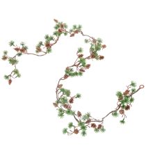 Product Artificial Larch Garland with Pinecones and Needle Branches 120cm