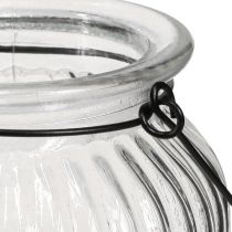 Product Lantern glass lantern for hanging handle H18cm 2pcs