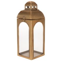 Product Lantern metal glass metal brass look H50cm set of 2