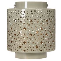 Product Green Metal Lantern with Star Pattern 31cm