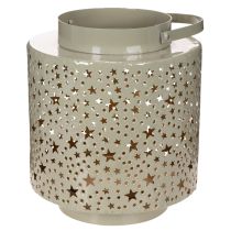 Product Green Metal Lantern with Star Pattern 31cm