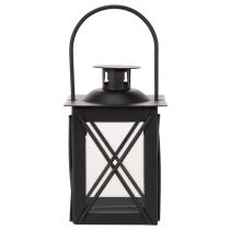 Product Black Metal Lantern with Handle for Tealights 16cm Set of 2