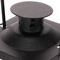 Product Black Metal Lantern with Handle for Tealights 16cm Set of 2
