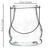 Product Glass lantern for a romantic ambience in the garden or on the terrace, 18cm
