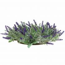 Product Lavender wreath flocked Ø25cm