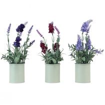 Product Lavender in Pot Artificial Purple Pink Light Purple H26cm 3pcs