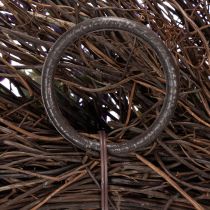 Product Artificial lavender wreath for spring, door decoration, decorative wreath for entrance area, 60cm