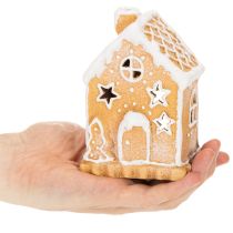 Product Gingerbread house tealight holder for standing and decorating, 13cm