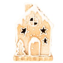 Product Gingerbread house tealight holder for standing and decorating, 13cm