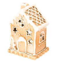 Product Gingerbread house tealight holder for standing and decorating, 13cm