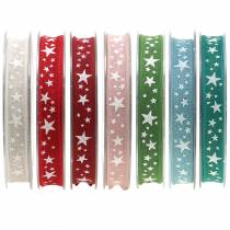 Product Jute ribbon with star motive 15mm 15m