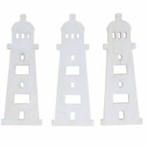 Product Scattered decoration lighthouse wood natural 4cm 72p