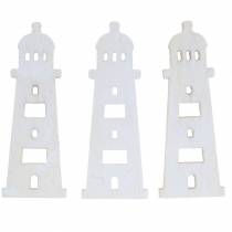 Product Scatter decoration lighthouse wood natural 4cm 72 pcs