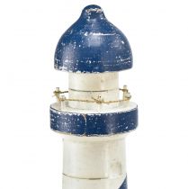 Product Lighthouse Maritime table decoration blue white Ø10.5cm H28.5cm