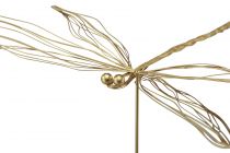 Product Dragonfly Metal Decorative Flower Plug Summer Gold W28cm 2 Pcs