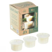 Light.one Paper Tealights Natural Plastic-free Vegan 12pcs