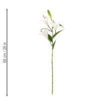 Product Artificial lily flower, realistic replica, durable decoration for living spaces, 66cm, 2 pieces