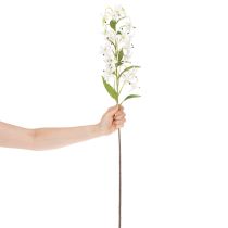 Product Artificial White Lily Stem with Long Flowers 80cm