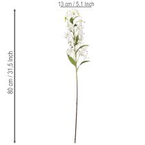 Product Artificial White Lily Stem with Long Flowers 80cm