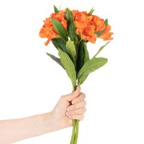 Product Artificial Alstroemeria Bouquet in Vibrant Orange with Three Stems, 75cm
