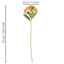 Product Artificial Alstroemeria Bouquet in Vibrant Orange with Three Stems, 75cm