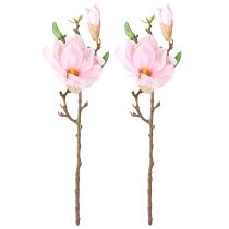 Product Magnolia Pink Artificial Flower Artificial Flower Branch H40cm 2pcs