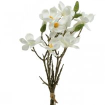 Product Artificial magnolia branches white deco branch H40cm 4pcs in bunch