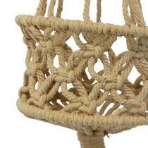 Product Macrame decoration for hanging beige brown boho Ø12cm H79cm