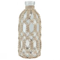 Product Macrame bottle glass decorative vase natural jute Ø10.5cm H26cm