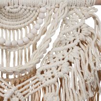 Product Macrame wall decoration boho cream natural raffia wood 38x100cm