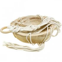 Product Macrame hanging basket boho style decorative bowl Ø23cm H90cm