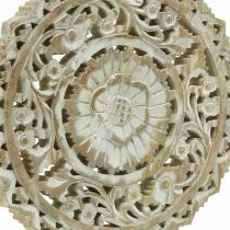 Mandala to place, floral wood decoration, table decoration, summer decoration shabby chic nature H39.5cm Ø30cm
