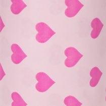 Product Muff Paper with Heart Motif Pink 25cm x 100m