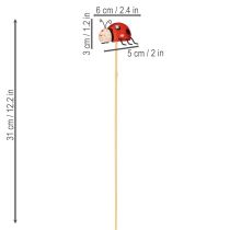 Product Ladybug garden stakes, decoration for spring and summer, flower decoration, 31cm, 4 pieces