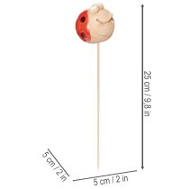 Product Ladybug garden stakes, decorative eye-catcher for garden decoration, 25cm, 4 pieces