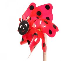 Product Ladybird windmill garden decoration red Ø16.5cm