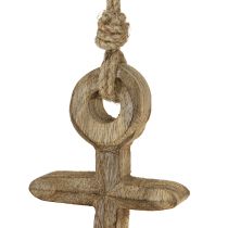 Product Maritime Decoration Anchor Wood Natural Wooden Anchor for Hanging 19cm