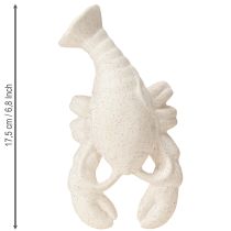 Product Maritime Decoration Figure Ceramic Lobster White 17.5×9×3cm