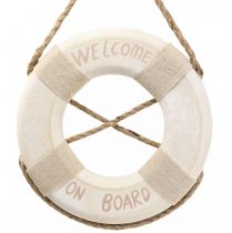 Maritime Deco Lifebuoy Deco “Welcome on Board” Ø22cm