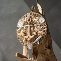 Product Decorative anchor wooden pendant natural 41,5×16,5cm